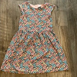 Spring pastel colored dress with floral print